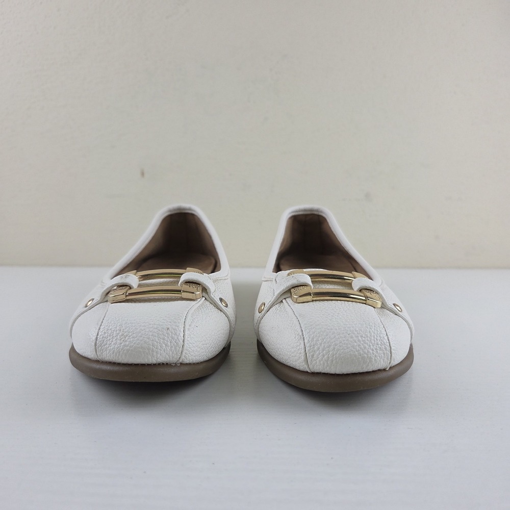 Aerosoles Sherbet Ballet Flats Off White Gold Buckle Comfort Shoes Womens Sz 8 M - Picture 6 of 12